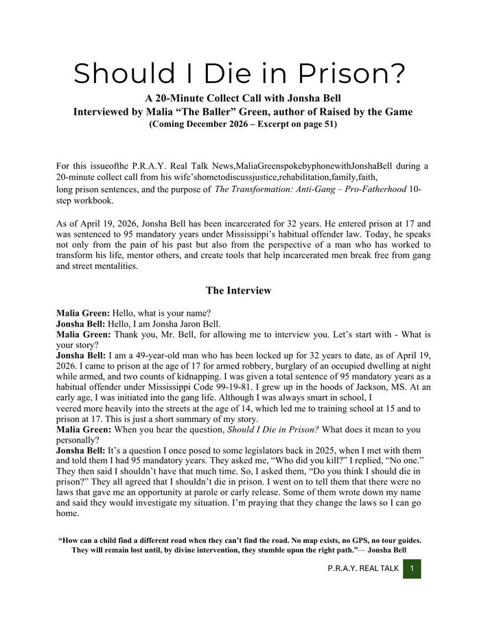 Should I Die in Prison? Should I Die in Prison?